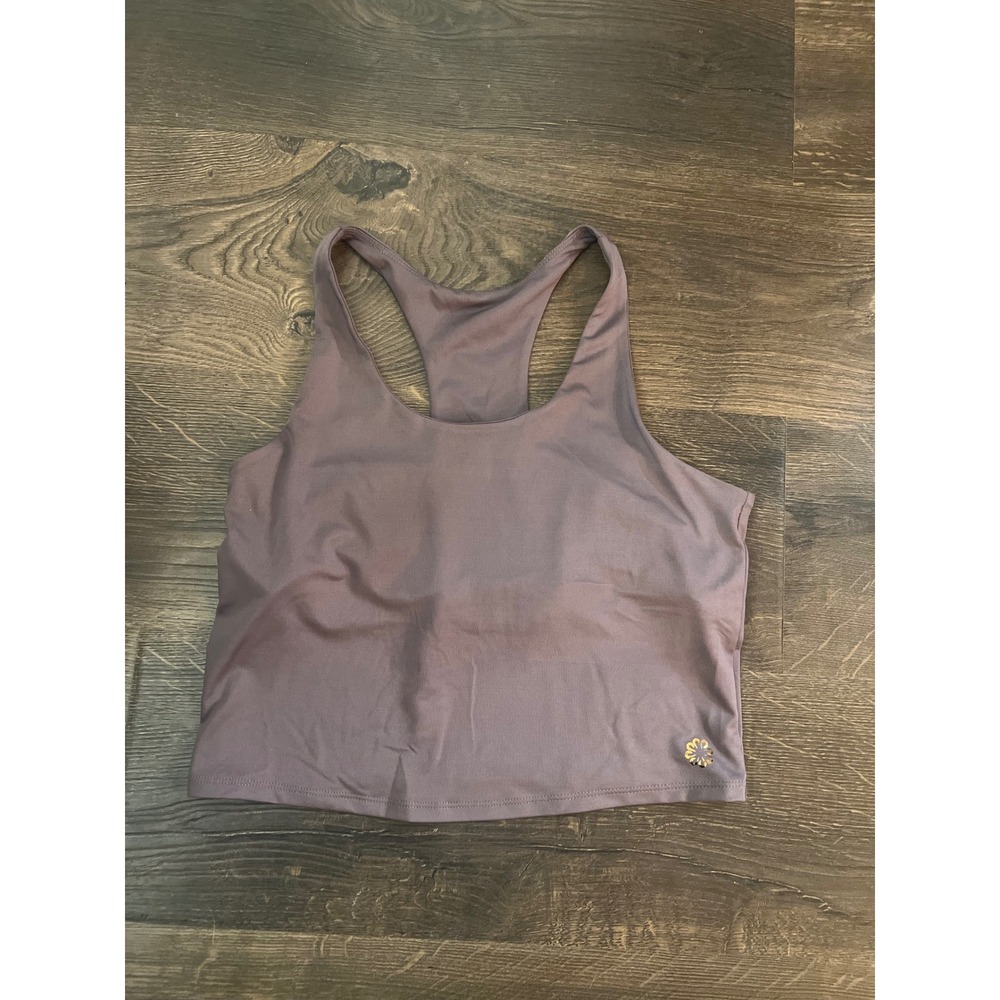 Pro Player Womens Mauve Purple Racerback Athletic Tank Top Built In Bra Medium